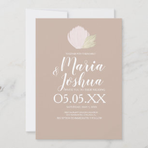 Hochzeitseinladung im gedämpften Stil mit Muscheln Einladung