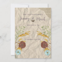 Hochzeitseinladung im Scrapbook-Stil