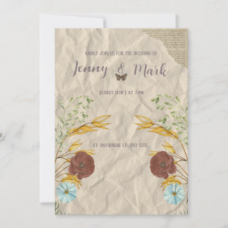 Hochzeitseinladung im Scrapbook-Stil Einladung