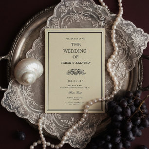 Hochzeitseinladung im Stil eines klassischen Vinta Einladung