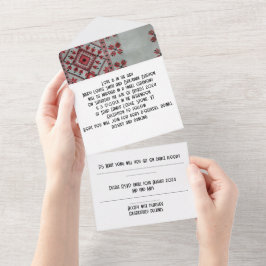 Hochzeitseinladung in einem all in one einladung