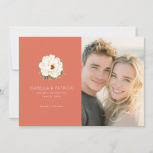 Hochzeitseinladung Joyful Coral Floral Save The Date