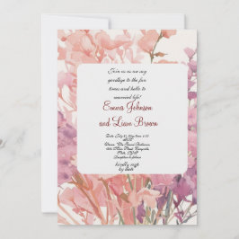 Hochzeitseinladung Karren pink kleine petalforal Einladung