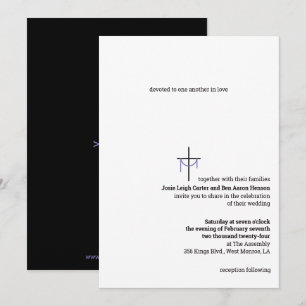 Hochzeitseinladung Kreuz und Kleid Einladung