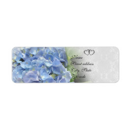 Hochzeitseinladung: Labels Blue Hydrangeas