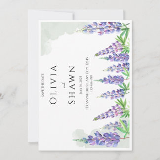 Hochzeitseinladung Maine Lupin Save the Date