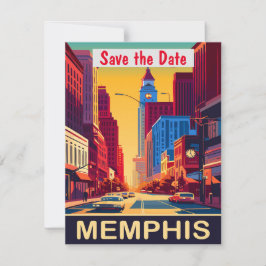 Hochzeitseinladung Memphis Tennessee Road Purple Save The Date