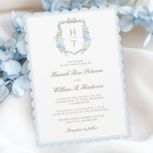 Hochzeitseinladung mit geriffeltem Hortensienkamm