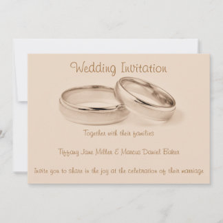Hochzeitseinladung mit Hochzeitsringen Einladung