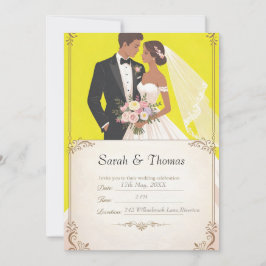 Hochzeitseinladung mit Paarporträt Einladung