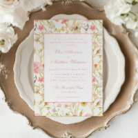 Hochzeitseinladung mit Vintage-Blumenmuster