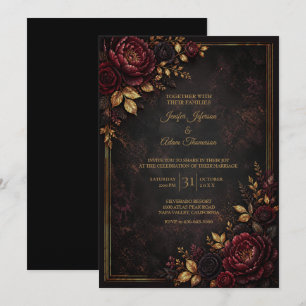 Hochzeitseinladung Moody Flowers Einladung