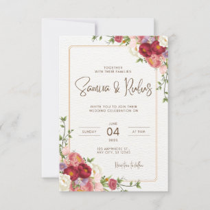 Hochzeitseinladung Postkarte