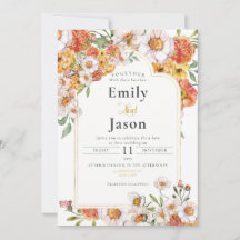 Hochzeitseinladung romantische Blumenblüten