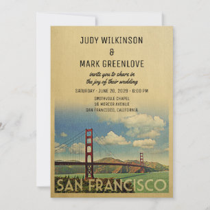 Hochzeitseinladung San Francisco Golden Gate Einladung