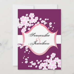 Hochzeitseinladung Sangria & White Cherry Blüten Einladung