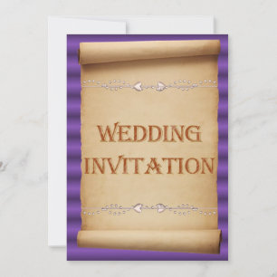 Hochzeitseinladung scroll. Einladung zur Hochzeit