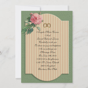 Hochzeitseinladung Vintage Rose Shabby Chic Einladung