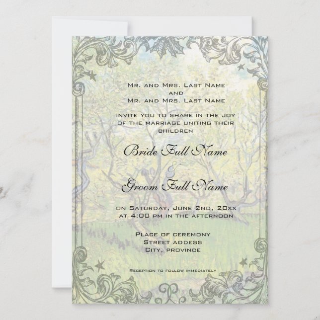 Hochzeitseinladung von Eltern von Braut und Bräuti Einladung (Vorderseite)