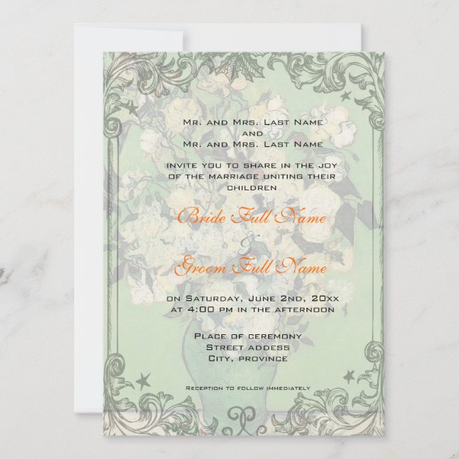 Hochzeitseinladung von Eltern von Braut und Bräuti Einladung (Vorderseite)