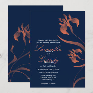 Hochzeitseinladung von Marine und Coral Iris Einladung