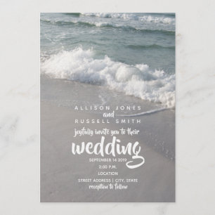 Hochzeitseinladung von Strandwellen Einladung