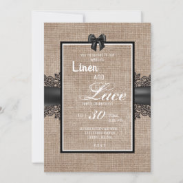 Hochzeitseinladung zu Linen und Spitzen Einladung