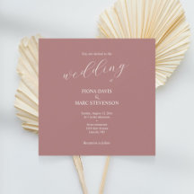 Hochzeitseinladung zur Rose Dusty