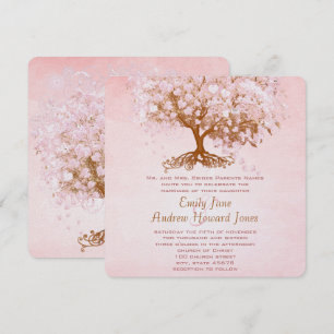 Hochzeitseinladungen aus Pale Dogwood Pink Heart T Einladung