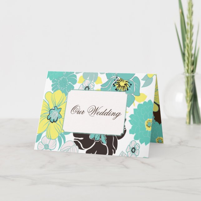 Hochzeitseinladungen ~ Blumenmotive Einladung (Vorderseite)