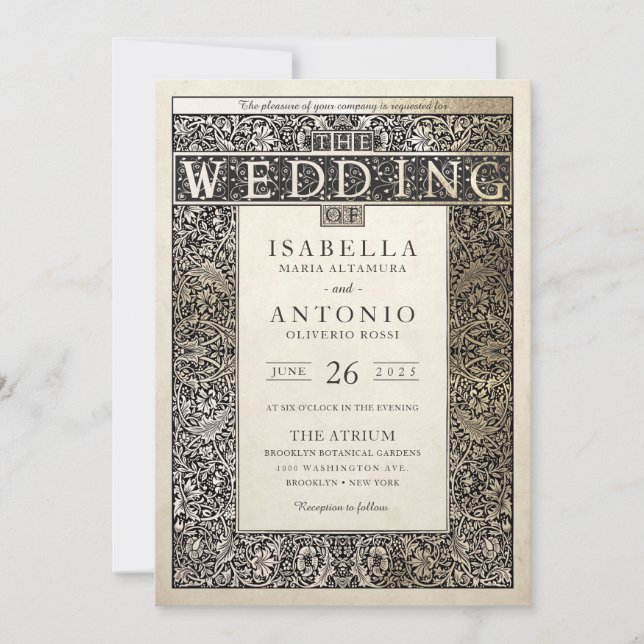 Hochzeitseinladungen| Champagne - Ivy - Sammlung Einladung (Vorderseite)