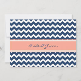 Hochzeitseinladungen Coral Blue Zickzack Einladung