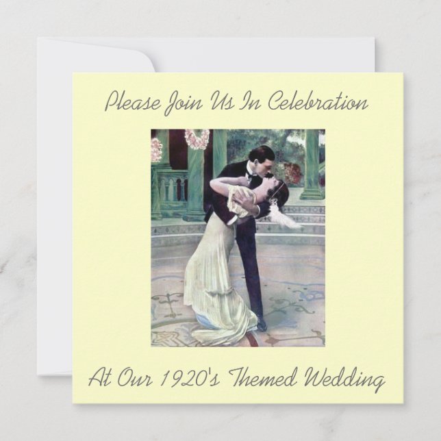 Hochzeitseinladungen der 1920er Jahre Einladung (Vorderseite)