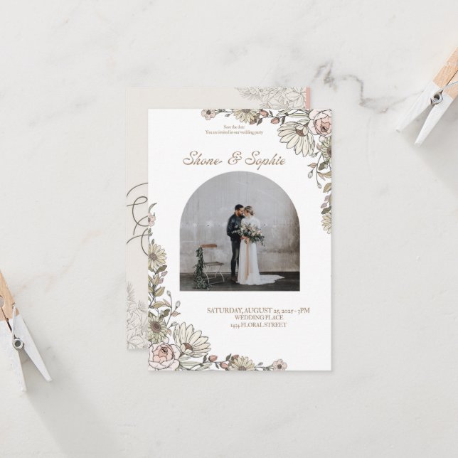 Hochzeitseinladungen Einladung (Vorderseite/Rückseite Beispiel)
