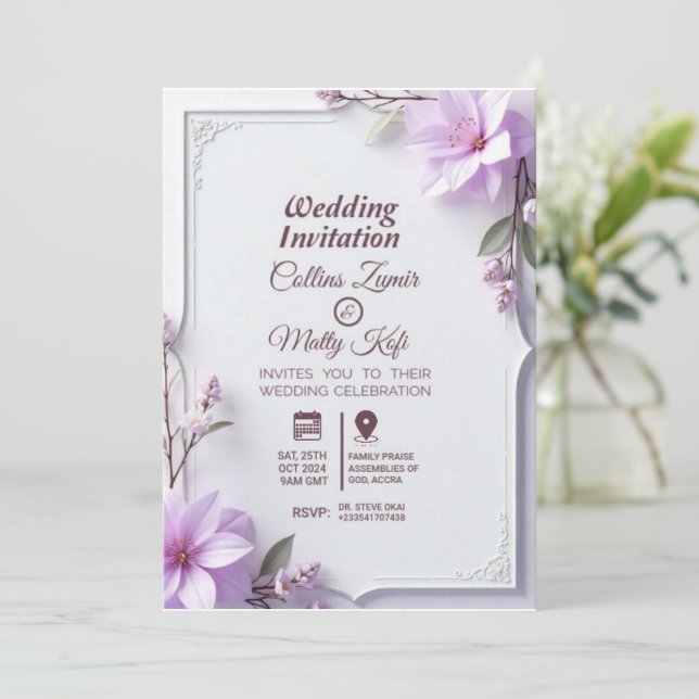 Hochzeitseinladungen Einladung (Stehend Vorderseite)