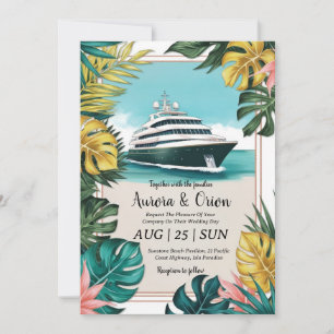 Hochzeitseinladungen für Aquarellyachten Einladung