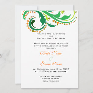 Hochzeitseinladungen für Braut und Bräutigam und d Einladung