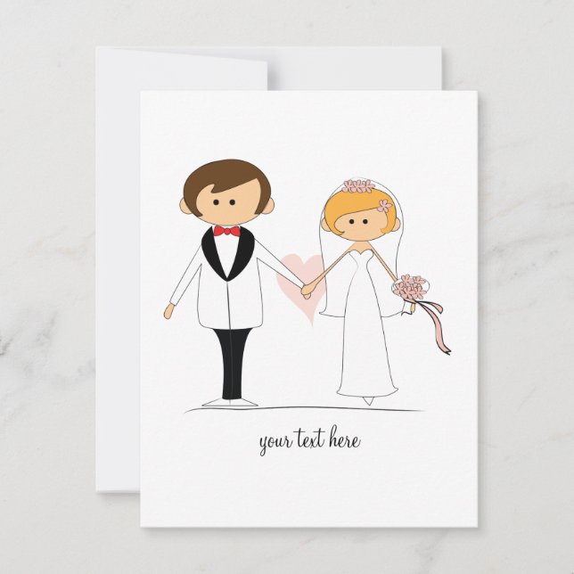 Hochzeitseinladungen für Braut und Gräuel Einladung (Vorderseite)
