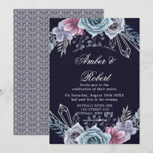 Hochzeitseinladungen für Hochzeiten in Navy Dusty 