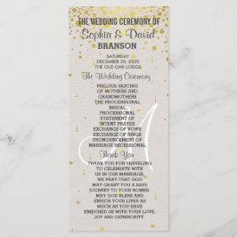 Hochzeitseinladungen | Gold Confetti Custom Progra Programm