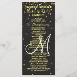 Hochzeitseinladungen | Gold Confetti Custom Progra Programm