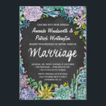 Hochzeitseinladungen mit Chalkboard und Sukkulente Einladung<br><div class="desc">Sukkulente und Chalkboard Hochzeitseinladungen - mit einem Kalkbrett-Hintergrund mit Aquarellsukkulenten und Kreidetypografie. Lesen Sie die komplette Designsammlung auf dieser Seite.</div>