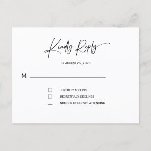 Hochzeitseinladungen mit RSVP Postkarte