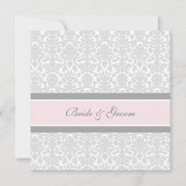Hochzeitseinladungen Rosa Weiße Damasse Einladung