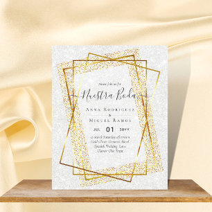 Hochzeitseinladungen, Spanische Hochzeit GOLD Budg Flyer