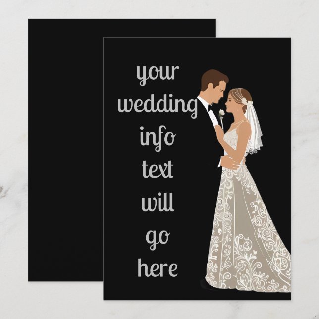 Hochzeitseinladungen und Einladungen können Sie pe (Vorne/Hinten)