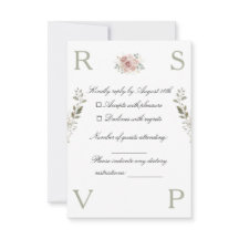 Hochzeitseinladungskarte verziert mit Blumen