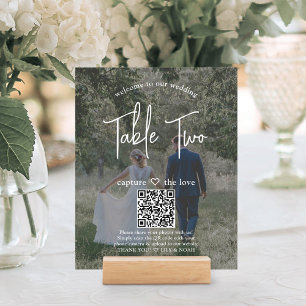 Hochzeitsempfang 2 Fotos & QR Codes Tischnummer