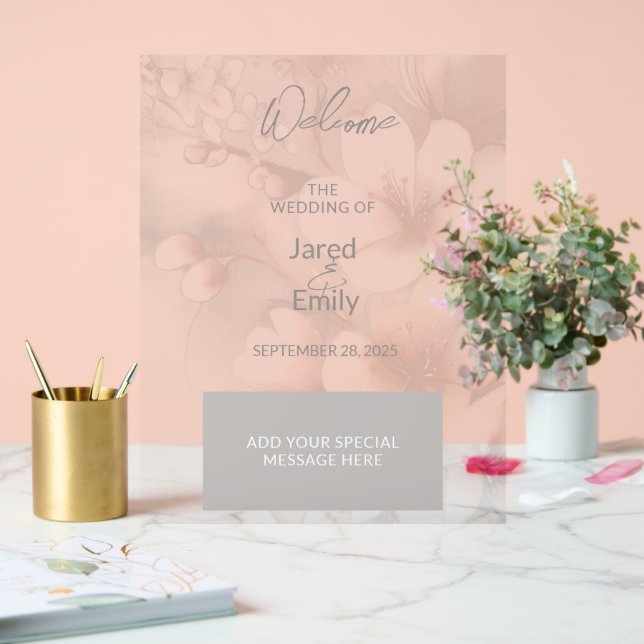 Hochzeitsempfang Acrylschild (Hochzeit)