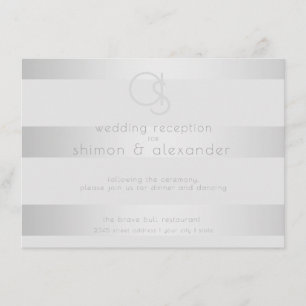 Hochzeitsempfang   Aluminiumstreifen Begleitkarte